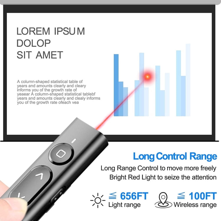 Puntero Láser Infrarrojo Multimedia B2 2,4 Ghz para Conferencias y Ppt Inalámbrico para Pasar Páginas (Blanco)