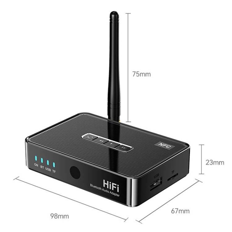 Adaptador de Audio Bluetooth 5.1 Oms-M3 Amplificador y Receptor de Altavoces