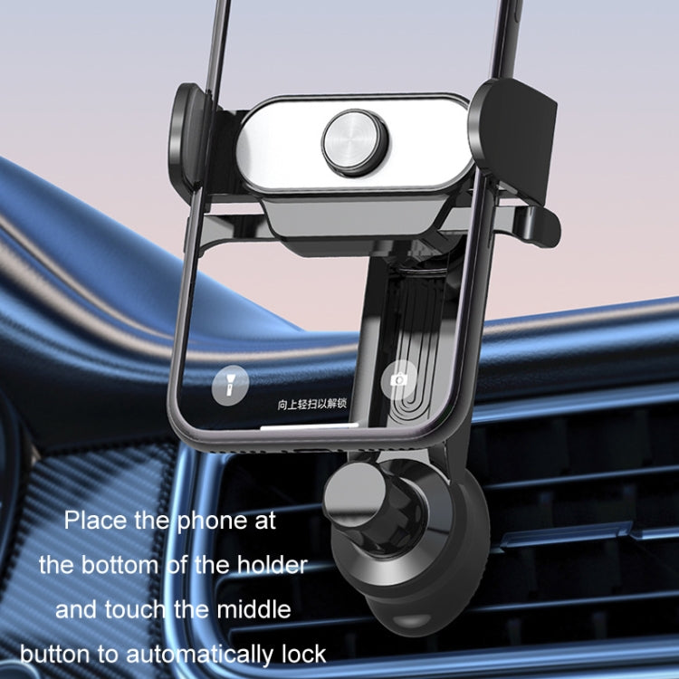 Soporte para Teléfono Móvil con Salida de Aire para Coche, Bloqueo Automático, Soporte de Navegación a Presión (Azul)