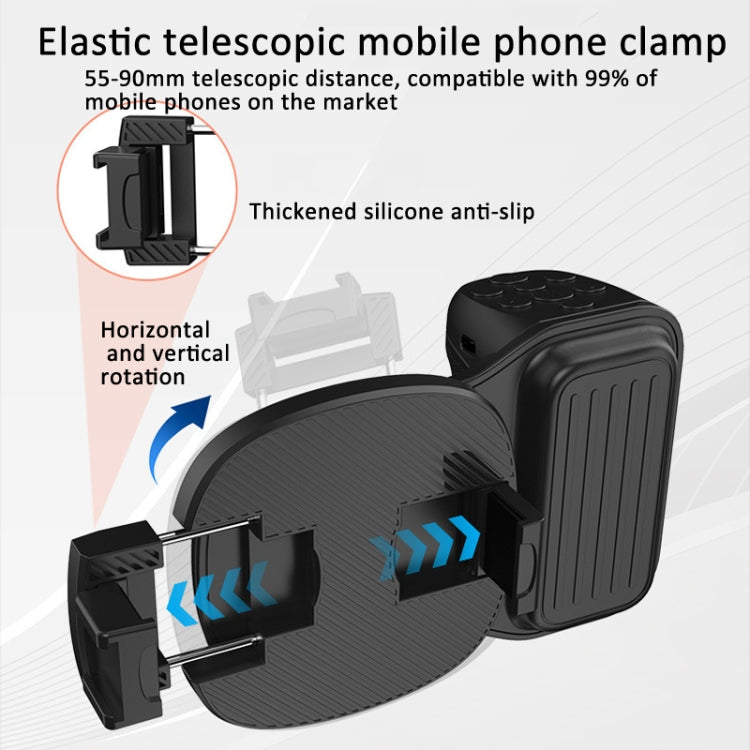 Empuñadura para Cámara de Teléfono con Soporte para Zapata Fría Control Remoto Bluetooth Luz de Relleno