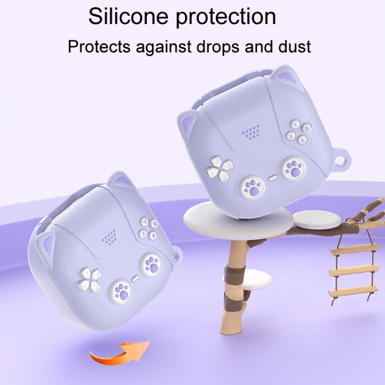 Protector de Auriculares Silicona Samsung Galaxy Buds 2/Live/Pro/2 Pro/Fe (Morado Claro) Diseño Gatos