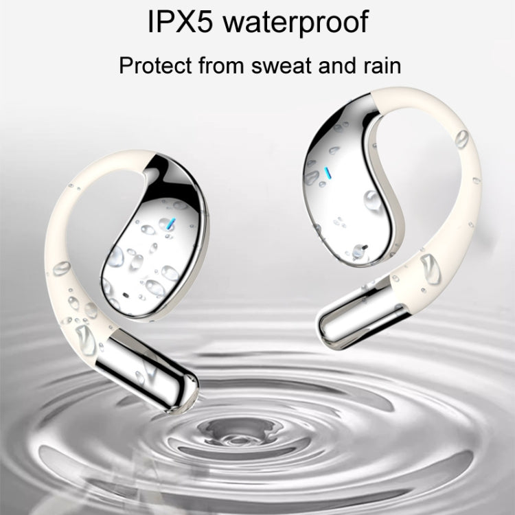 Auriculares Bluetooth De Oído Abierto Giratorios Q93 Con Anillo De Energía Planetaria Con Cordón (Negro)