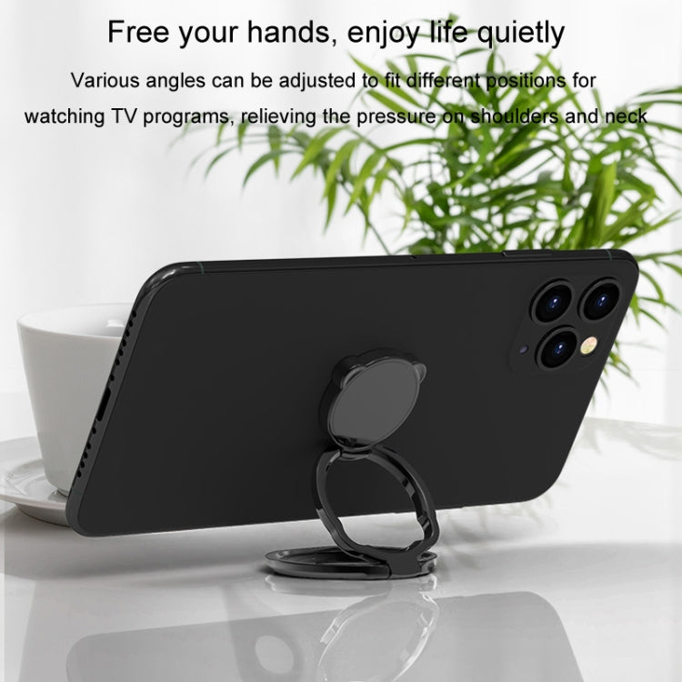 Soporte Universal para Teléfono de Escritorio con Anillo de Dedo Plegable y Rotación de 360 Grados (Dorado)
