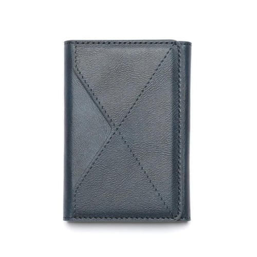 Tarjetero Magsafe Wallet para iPhone 16/15/14/13 Series de Tres Pliegues con Soporte (Azul Oscuro)