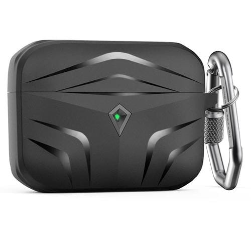 Estuche protector TPU Ahastyle PT140 para AirPods Pro 2 con borde diamante y protección contra caídas (Negro)