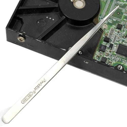 Proskit Precision Tweezers 1Pk-105T Straight Tip Stainless Steel Antimagnetic 140mm