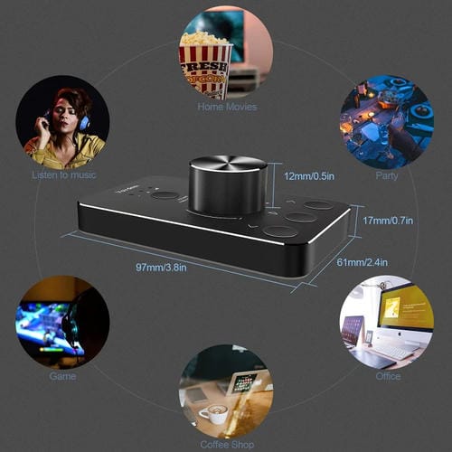 Controlador de Ajuste de Volumen USB Vaydeer Jp2011 Botón Giratorio Multimedia de Escritorio (Tipo C)