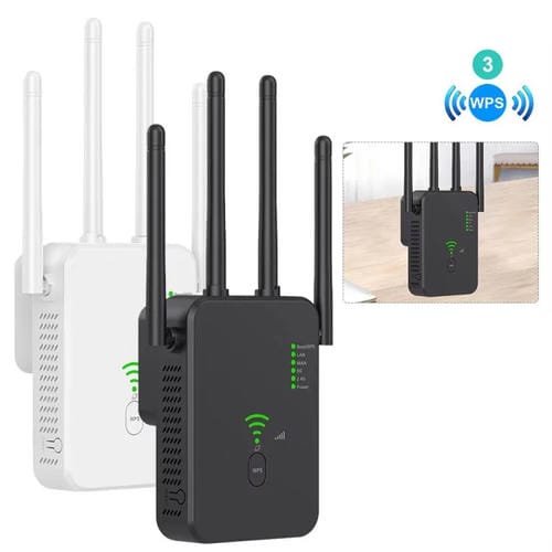 Repetidor Inalámbrico Urant U10 300 Mbps 2,4 GHz Amplificador Señal WIFI 4 Antenas Enchufe Estadounidense (Blanco)