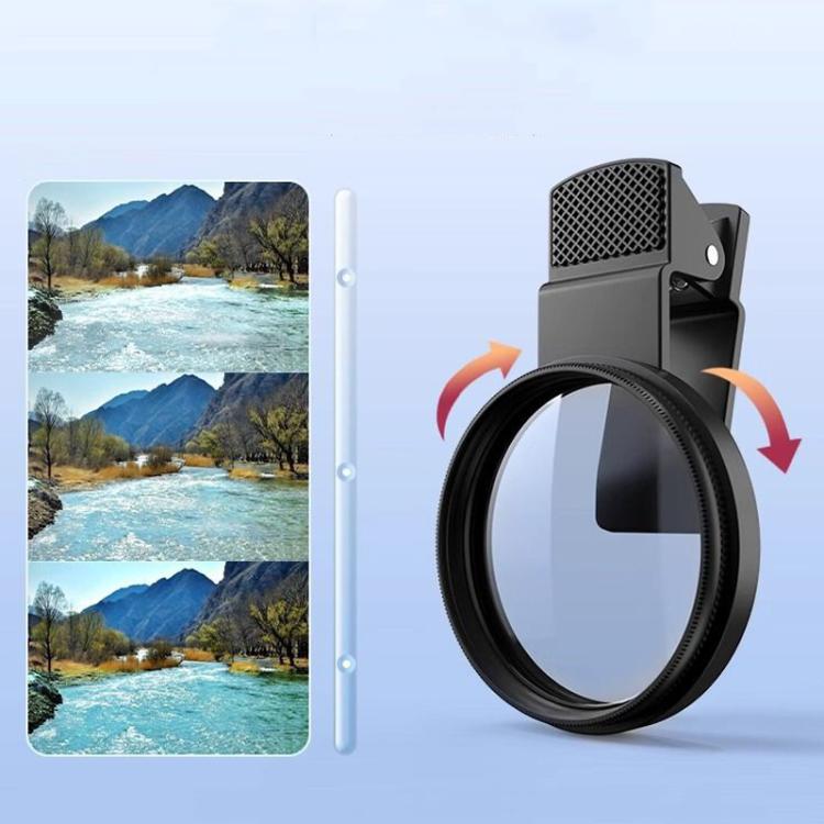 Filtro CPL 52mm con Clip para Lente de Teléfono Móvil