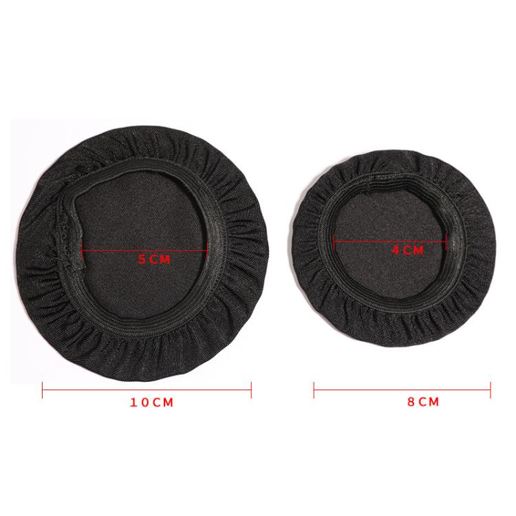Fundas Protectoras Universales para Auriculares Redondas Reutilizables Transpirables a Prueba de Sudor (Negro) 2 unidades