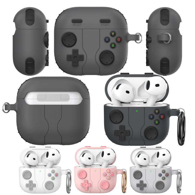 Funda Protectora Silicona Ahastyle Wg166 Consola Juegos Para Airpods 4 (Negra)