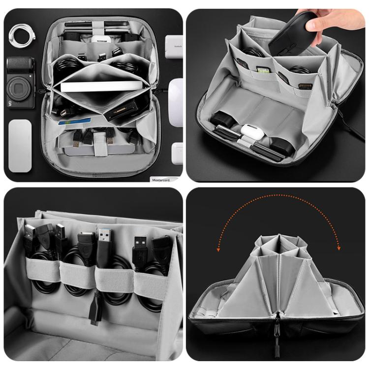 Estuche de viaje Wepower para guardar accesorios digitales impermeable (Azul Oscuro)