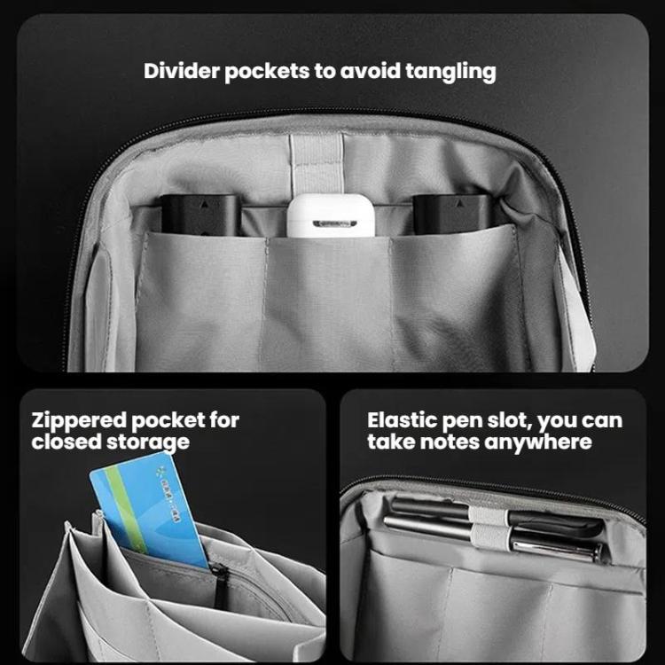 Estuche de viaje Wepower para guardar accesorios digitales impermeable (Azul Oscuro)