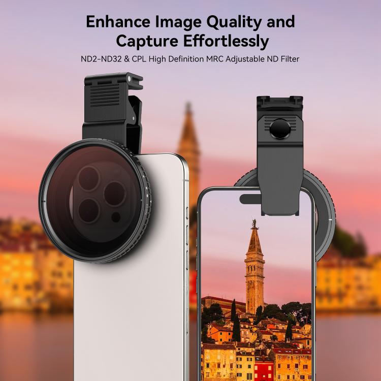 Filtro Fotográfico Apexel Apl-67Cpl para Teléfono Móvil con Lente Reductora de Luz Ajustable (67mm)