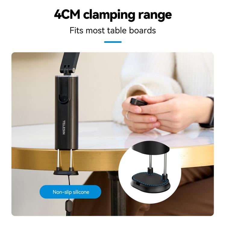 Soporte para Teléfono Móvil Telesin P1-Hss-01 3 en 1 con Clip y Control Remoto Bluetooth