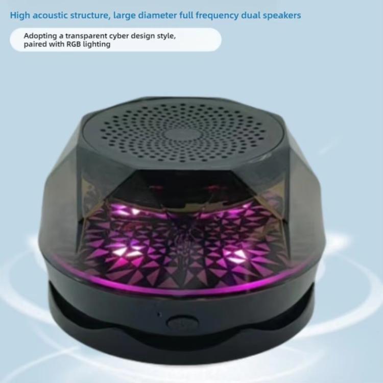 Mini Altavoz Portátil Inalámbrico Bluetooth con Luz de Ambiente RGB Magnética (Blanco)