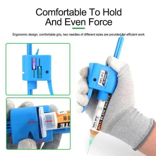 Manual Squeegee Relife RL-062A 10Cc Cell Phone Repair Oil Syringe and Tin Paste