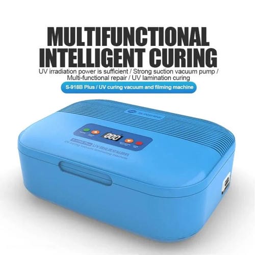 Machine Laminator sous vide Sunshine S-918B Plus avec écrans LCD de téléphones mobiles et boîte de durcissement par UV (prise américaine 110 V)