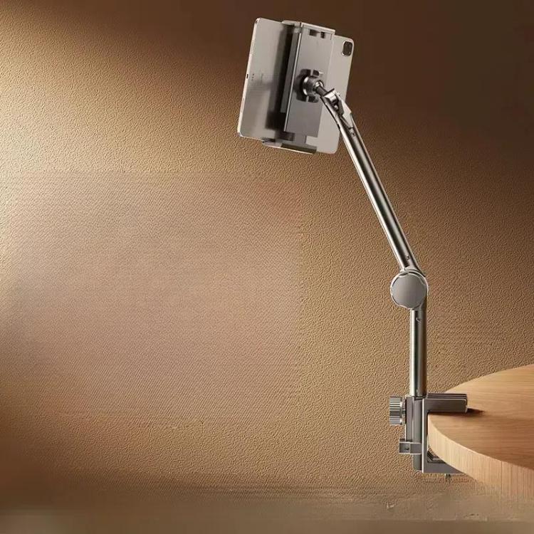 Soporte de Escritorio para Tableta y Teléfono Brazo de Metal Plegable 2 Secciones (4 a 10,2 Pulgadas)