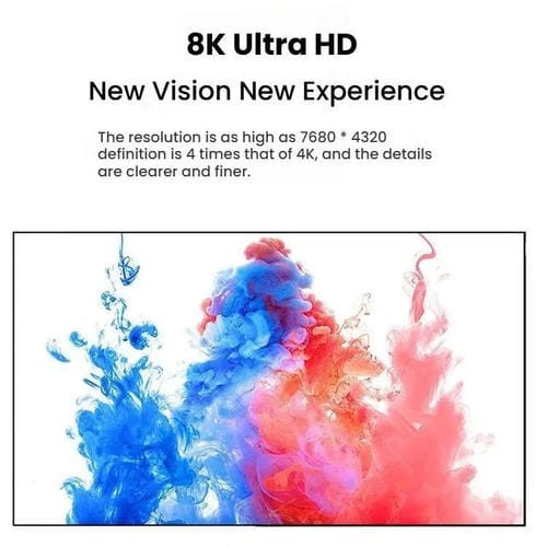 Cable HDMI 2.1 8K 60 Hz Micro HDMI con Resorte y Curvatura Izquierda 0,5 m