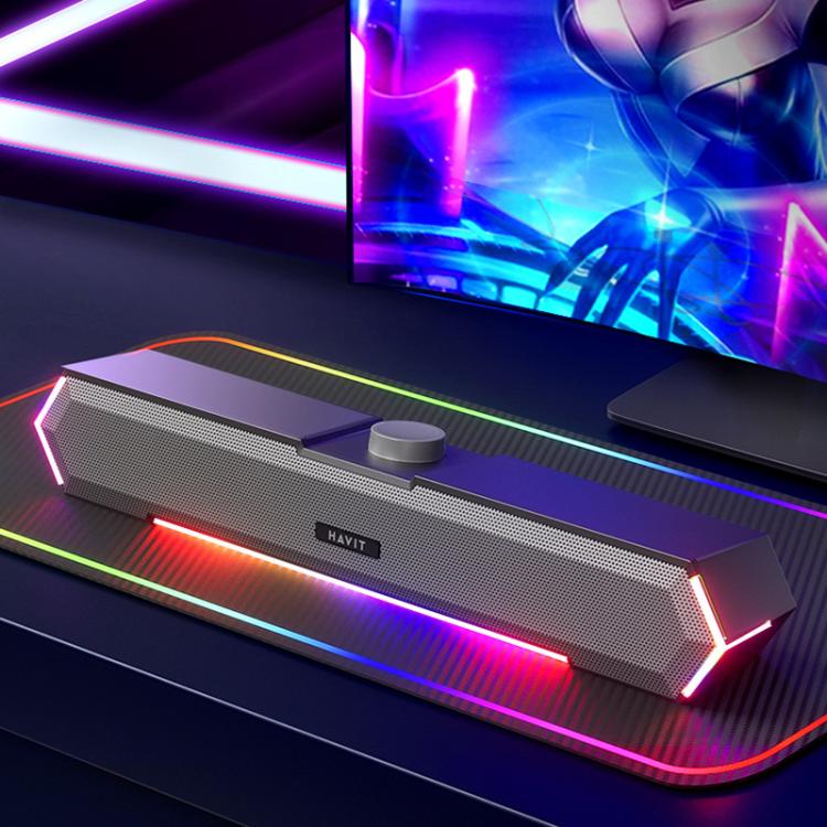 Altavoz con Cable para Computadora de Escritorio Havit M19 con Iluminación RGB (Negra)