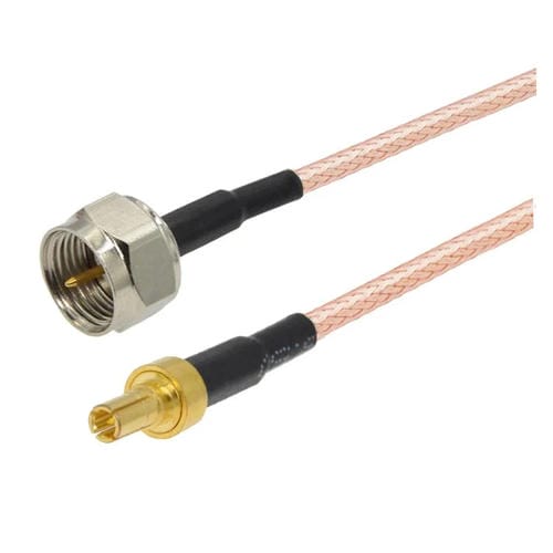 Cable Coaxial RF 50 cm conector macho F a conector macho CRC9 cable puente RG316