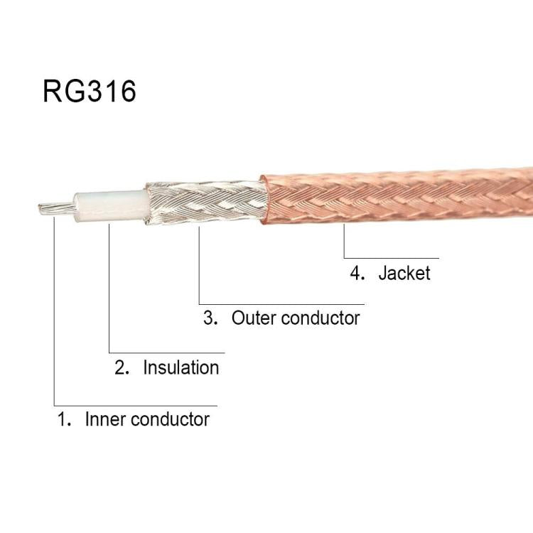 Cable Adaptador SO239 a PL259Y RG316 de 15 cm con conector UHF macho a conector UHF doble dividido 1 en 2