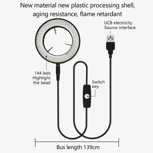 Ring of Light Microscope Maant My-037 with 144 Beads Mobile Phone Repair