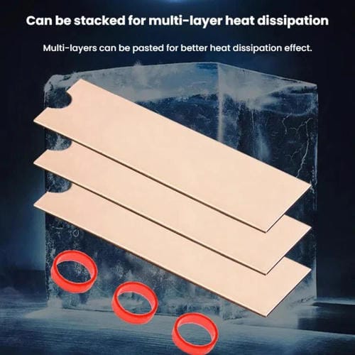 Disipador de Calor de Cobre Puro Jeyi Icopper-3 para M.2 2280 Nvme SSD en Portátiles y PC