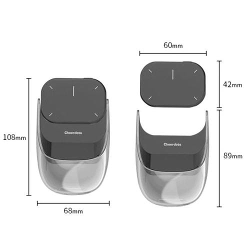 Ratón Inalámbrico Bluetooth Cheerdots 2 Modo Dual con Carga Magnética Inteligente y División de Aire (Plateado)