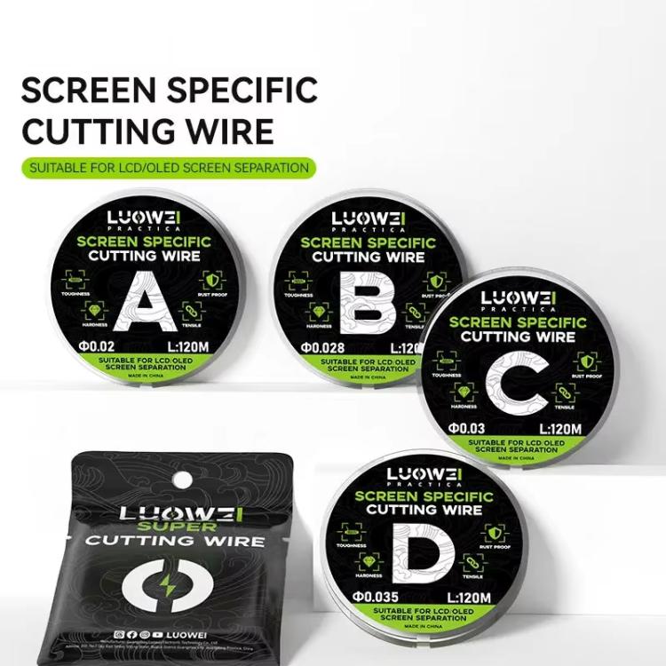 LCD Screen Separation Line Luowei Phones Cellphones 120 M Diamond Wire Cutting High Hardness C 0.03mm