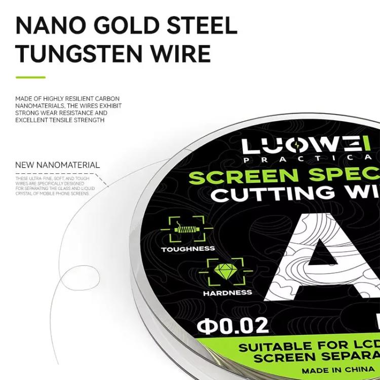 LCD Screen Separation Line Luowei Phones Cellphones 120 M Diamond Wire Cutting High Hardness C 0.03mm