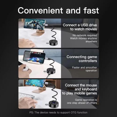 Concentrador de Expansión Mindpure US018 USB 2.0 de 4 Puertos para Ordenador, Longitud 0,5 m (Blanco)