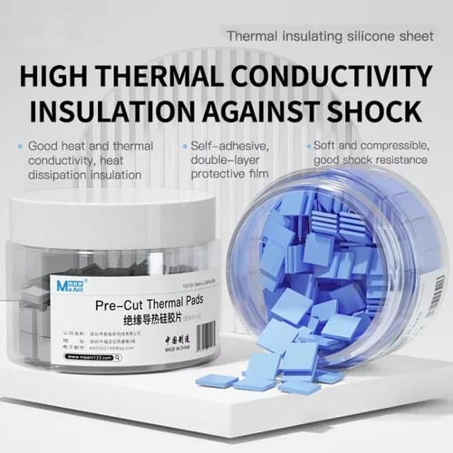 Silicone Thermal Spacers Maant Dr-03 100 Units Insulating and Conductive CPU (Gray)