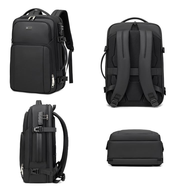 Mochila Antirrobo Wiersaam para Portátil 15,6 Pulgadas con Puertos de Carga USB y Tipo C (Negra)