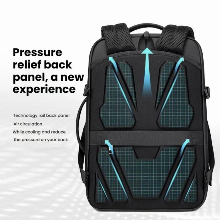 Mochila Antirrobo Wiersaam para Portátil 15,6 Pulgadas con Puertos de Carga USB y Tipo C (Negra)