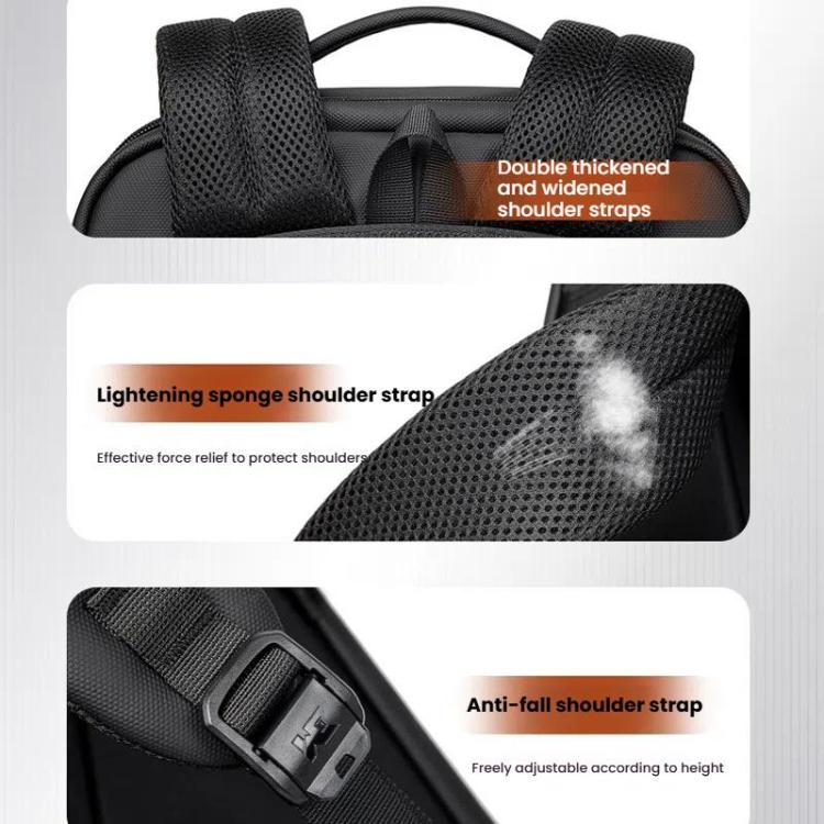 Mochila Antirrobo Wiersaam para Portátil 15,6 Pulgadas con Puertos de Carga USB y Tipo C (Negra)