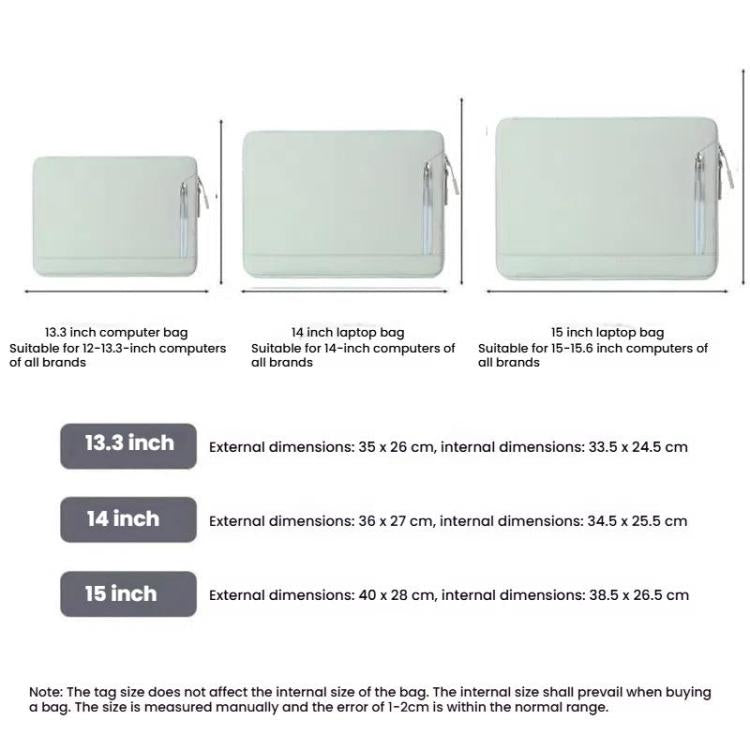 Bolsa Universal para Portátiles de 14 y 14,6 Pulgadas Funda Protectora para iPad (Verde)
