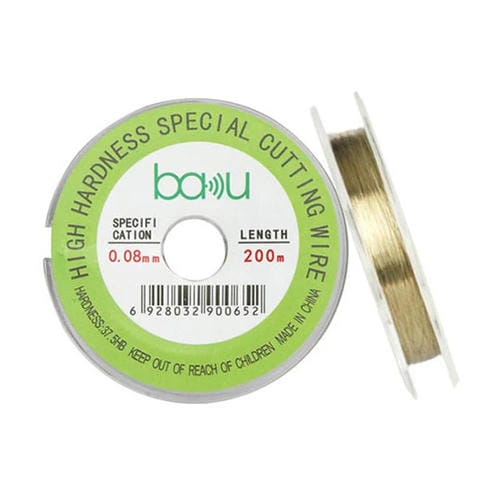 Filo Separatore dello Schermo Acciaio al Carbonio BAKU 0,08mm 200 m Riparazione Schermi LCD Smartphone e Tablet