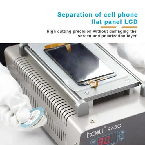 Alambre Separador de Pantalla de Acero al Carbono BAKU 0,06mm 200 m Reparación de Pantallas LCD de Teléfonos Inteligentes y Tabletas