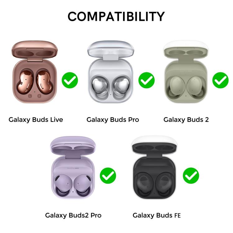 Funda protectora de TPU AhaStyle DD-WG01 para auriculares Samsung Galaxy Buds Pro / Live / 2 / 2 Pro / FE, diseño de mármol verde oscuro