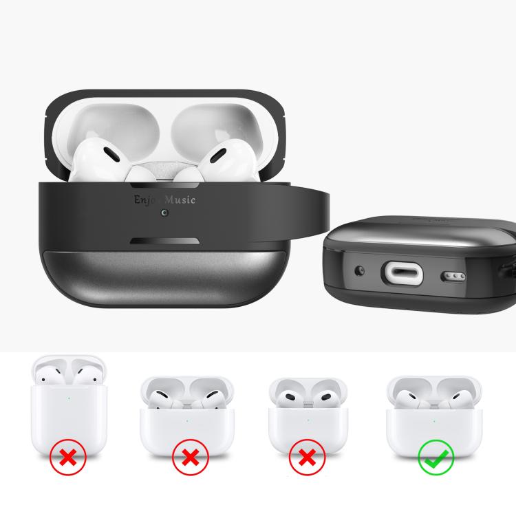 Funda protectora AhaStyle WG75-PRO2 de TPU y aleación de aluminio, resistente a arañazos y dividida, para AirPods Pro 2 (azul)