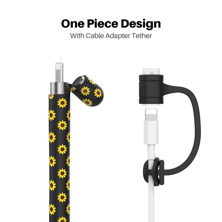 For Apple Pencil 1 AhaStyle PT93-SF Lightweight Skin-Friendly Silicone Protective Case(Black)