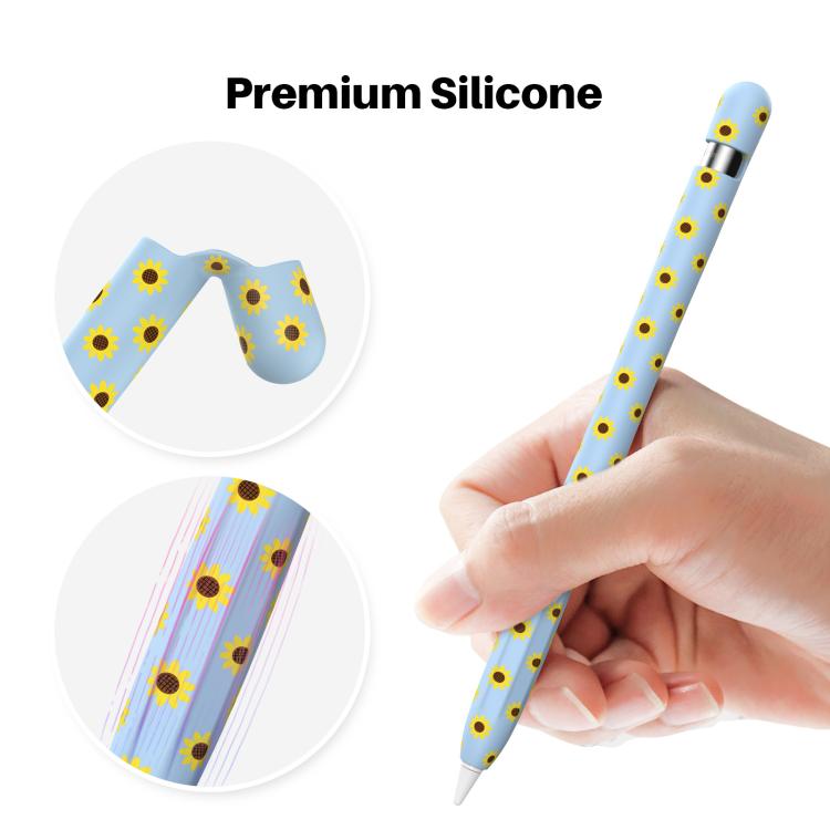 For Apple Pencil 1 AhaStyle PT93-SF Lightweight Skin-Friendly Silicone Protective Case(Blue)