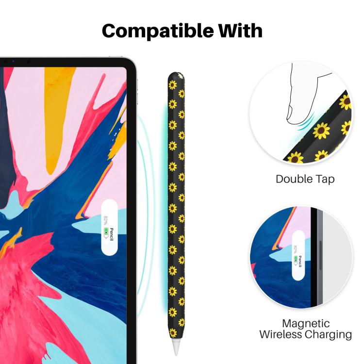 Funda protectora de silicona ligera AhaStyle PT65-SF para Apple Pencil Pro/2 (negra)
