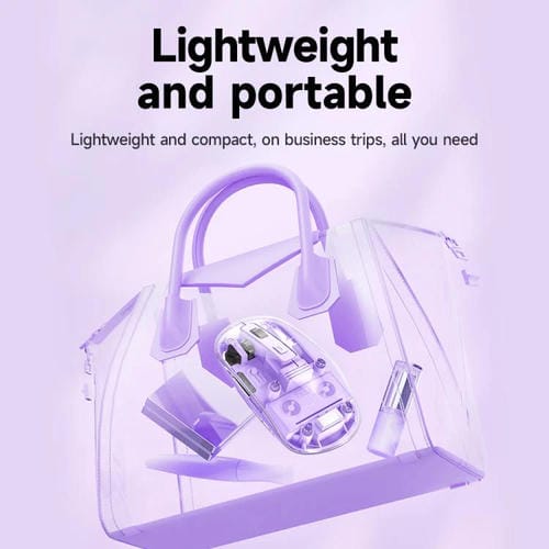 Ratón inalámbrico iMICE T400 4 teclas 1600 DPI modo dual Bluetooth (Azul) transparente