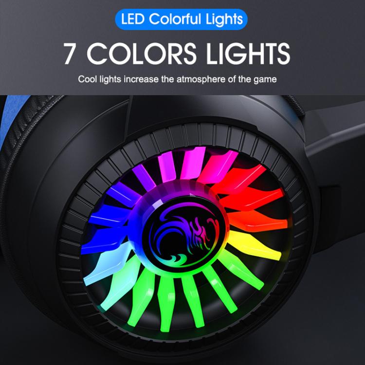 Auriculares iMICE HD-490 RGB Light 7,1 mm para juegos de ordenador y esports con cable y micrófono