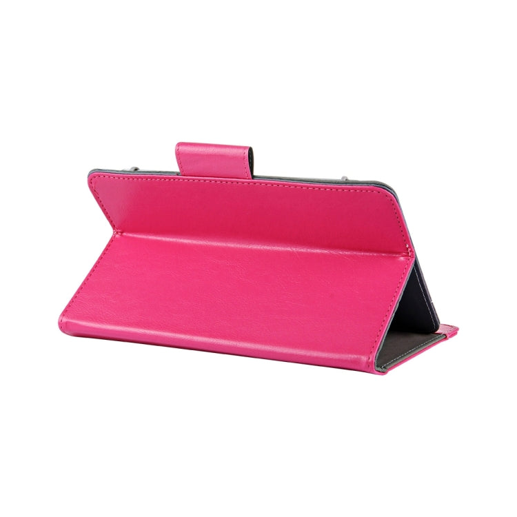 Funda de Cuero para Tabletas 9 Pulgadas con Textura Caballo Loco y Soporte para Onda V891W, Ramos I9S Pro, Win8, Colorfly I898W, I898A (Magenta)