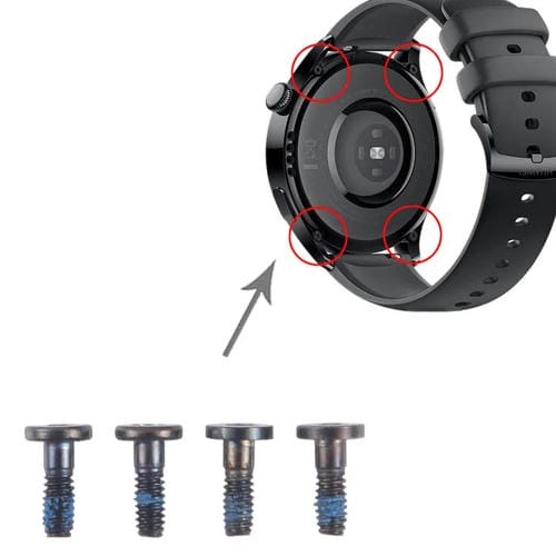 Conjunto de 4 parafusos para a Tampa Traseira do Huawei Watch 3 / 3 Pro