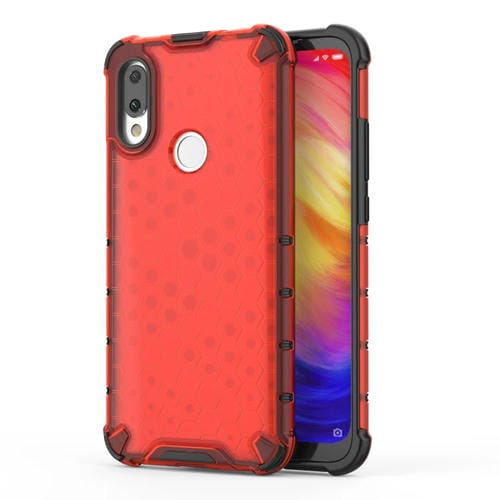 Carcasa PC + TPU a Prueba de Golpes Honeycomb para Xiaomi Redmi 7 (Rojo)